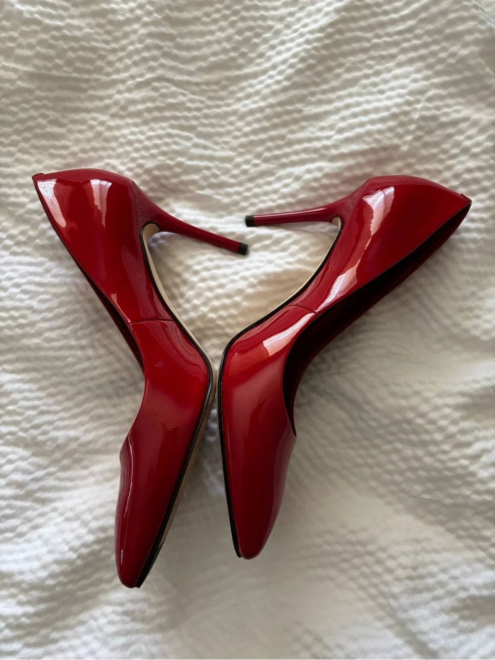 Brian Atwood Patent Red Stiletto pump heels